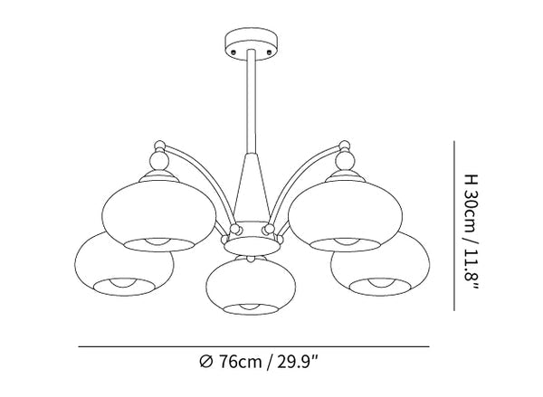 Retro Calliope Chandelier