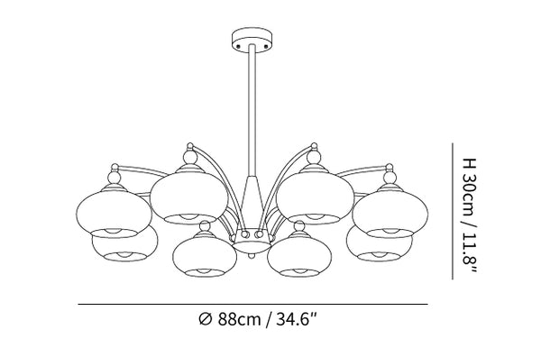 Retro Calliope Chandelier