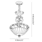 Retro Floral Resin Pendant Light