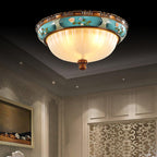Retro Floral Resin Recessed Ceiling Light