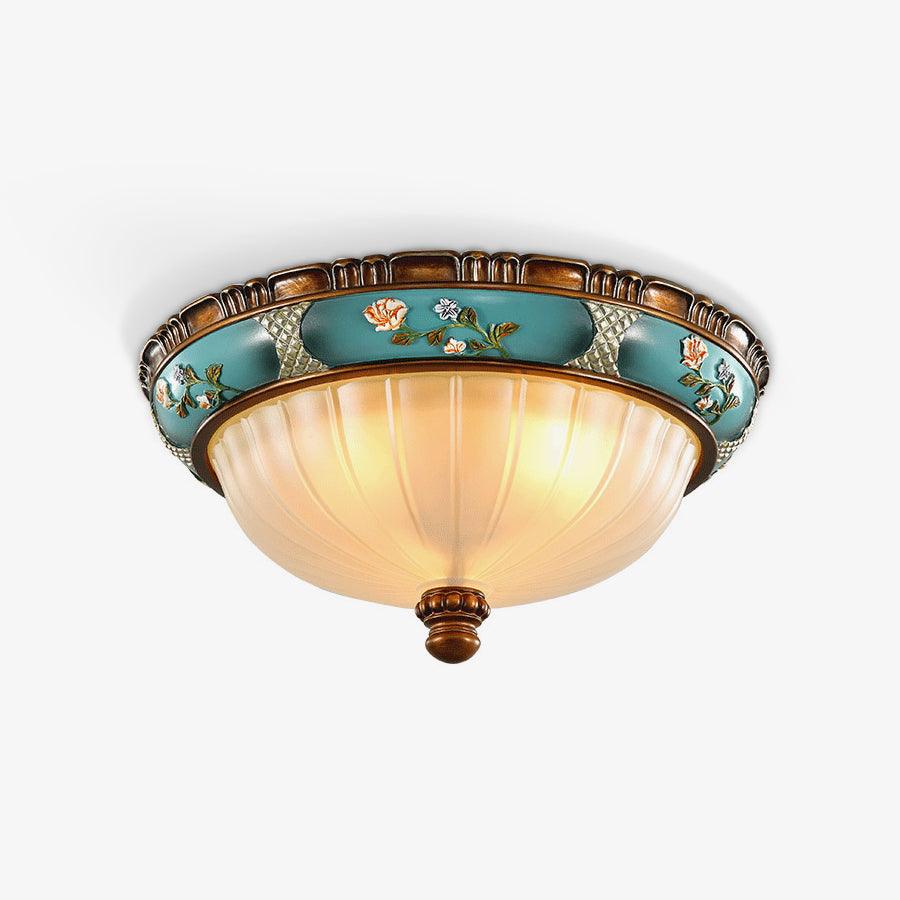 Retro Floral Resin Recessed Ceiling Light