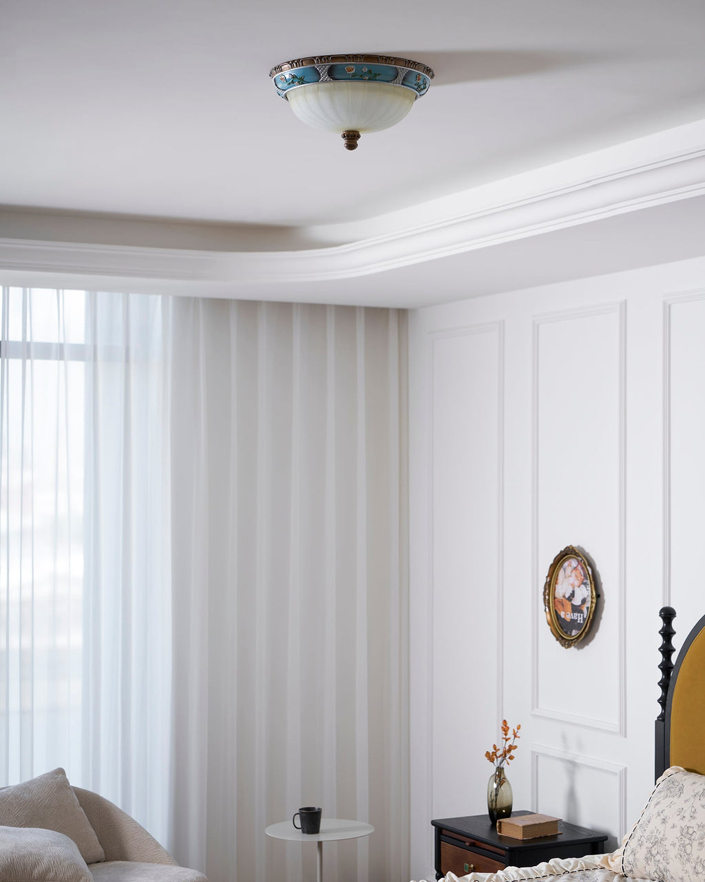 Retro Floral Resin Recessed Ceiling Light