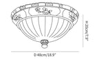 Retro Floral Resin Recessed Ceiling Light