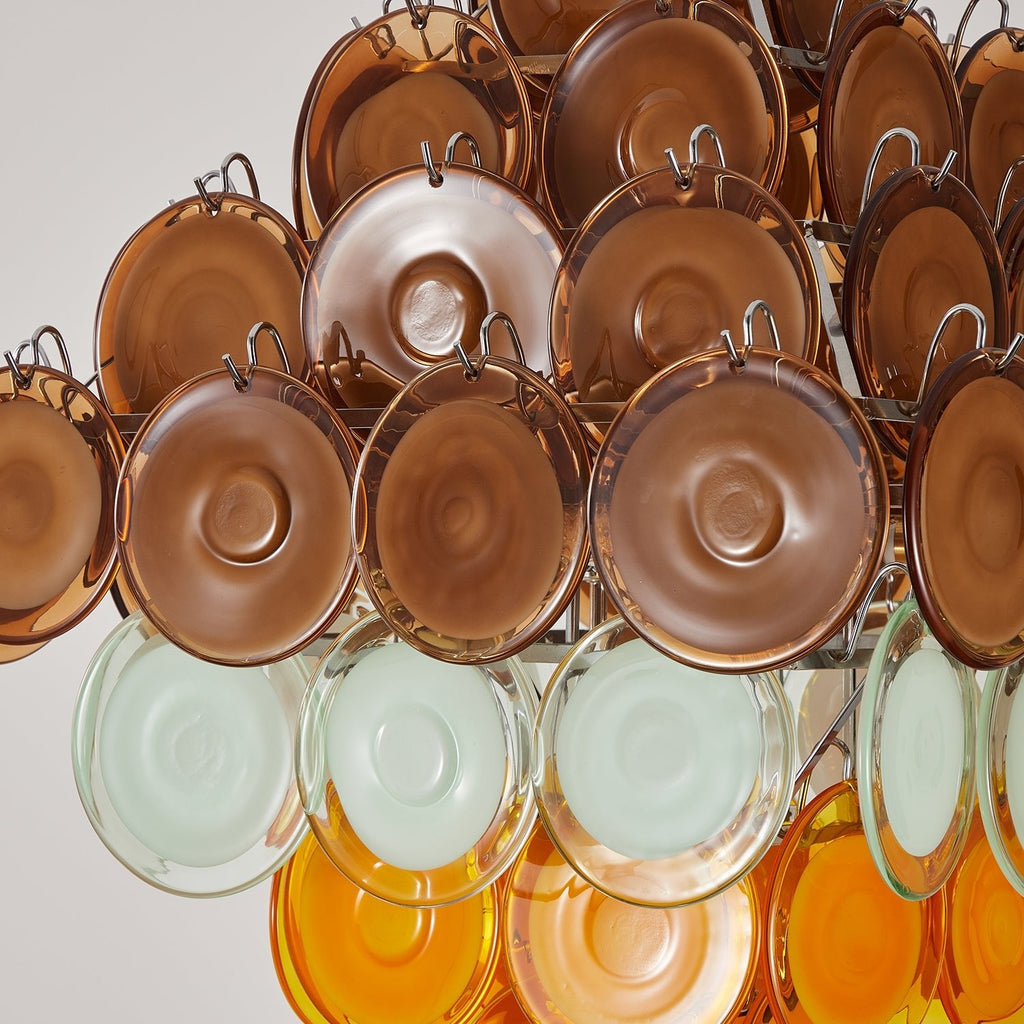 Retro Glass Disc Chandelier