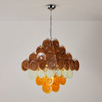 Retro Glass Disc Chandelier