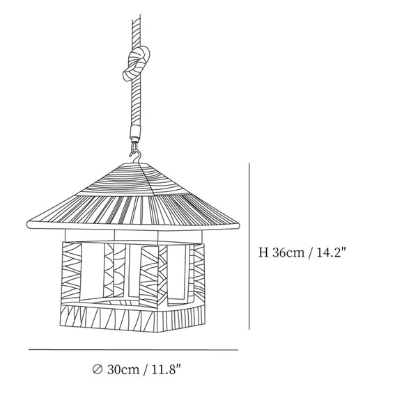 Retro Hemp Rope Exquisite Pendant Light
