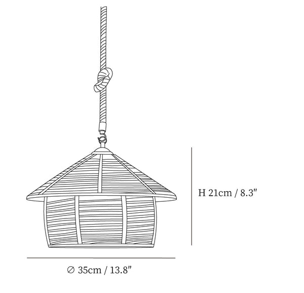 Retro Hemp Rope Exquisite Pendant Light