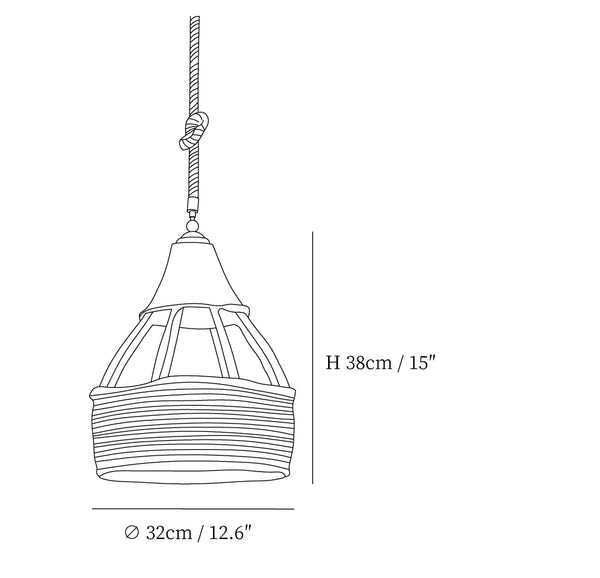 Retro Hemp Rope Exquisite Pendant Light
