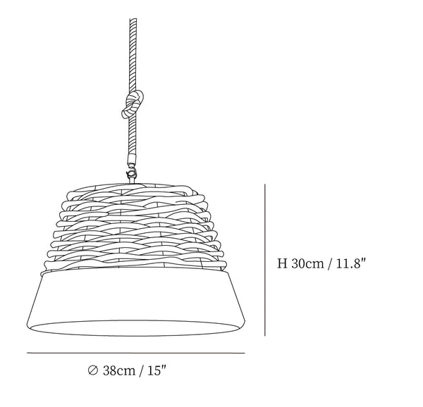 Retro Hemp Rope Exquisite Pendant Light