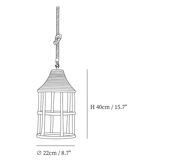 Retro Hemp Rope Exquisite Pendant Light
