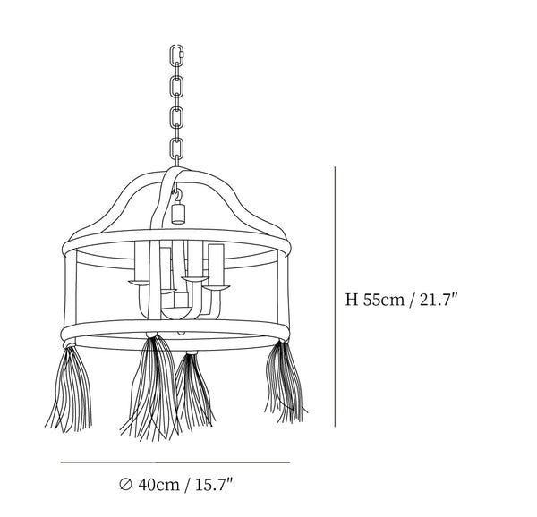Retro Hemp Rope Exquisite Pendant Light