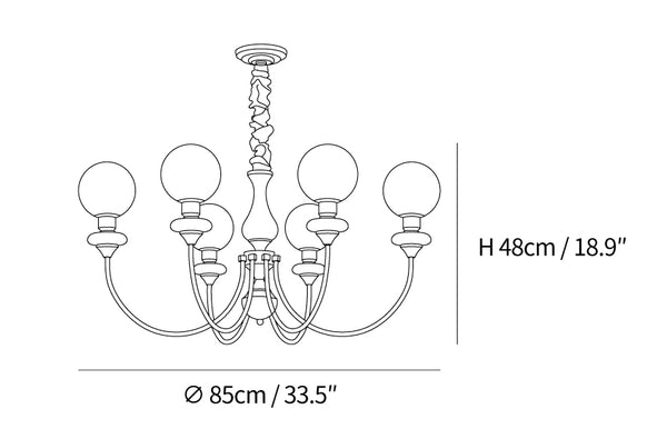 Retro Monique Chandelier