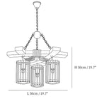 Retro Solid Wood Chandelier