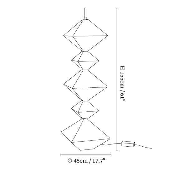 Rhombus Cube Floor Lamp