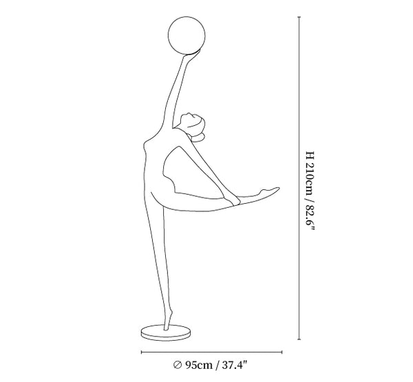 Rhythmic Gymnast Sculpture Floor Lamp