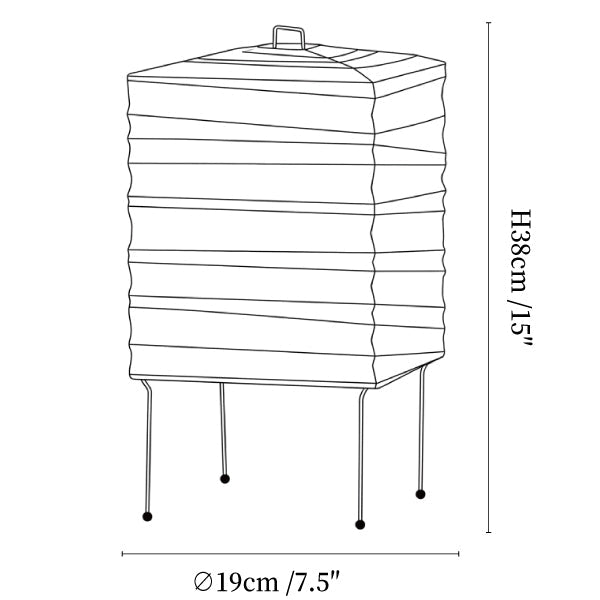 Ribbed Paper Lantern Table Lamp
