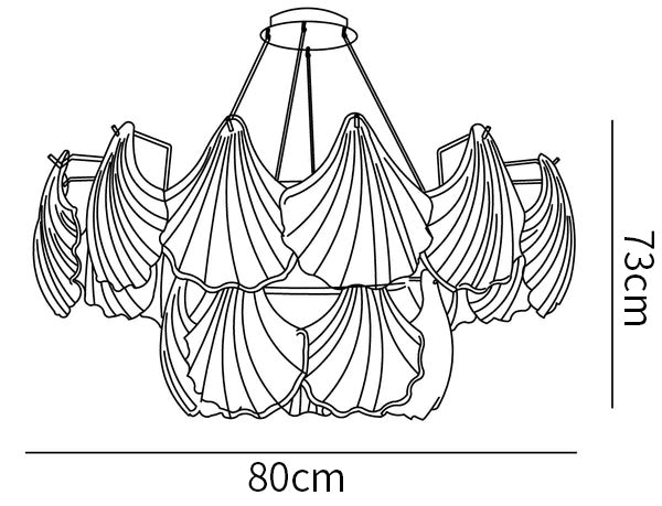 Ribbed Shell Ceiling light