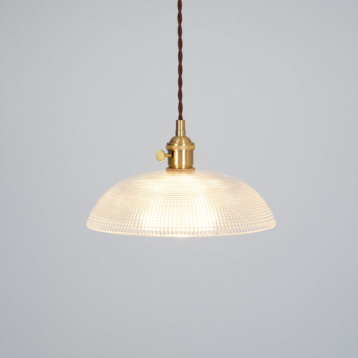 Ribbed Spiral Pendant Swag Light
