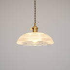Ribbed Spiral Pendant Swag Light