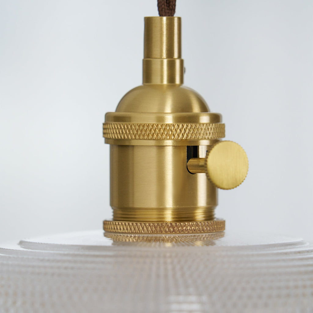Ribbed Spiral Pendant Swag Light