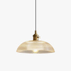 Ribbed Spiral Pendant Swag Light