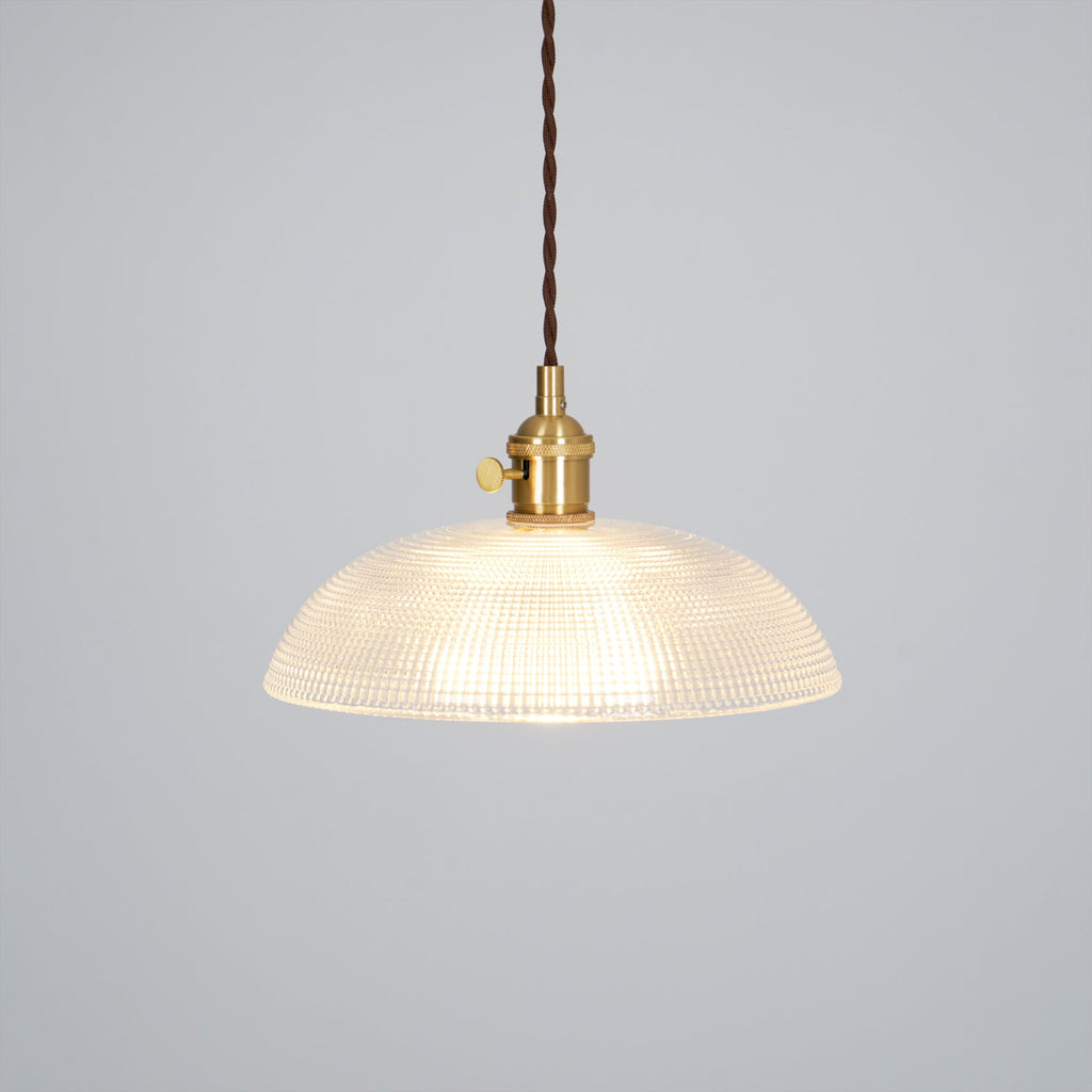 Ribbed Spiral Pendant Swag Light