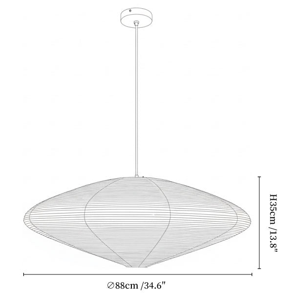 Washi Paper 15A 21A 26A Pendant Light