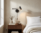 Ridge Arm Plug-in Wall Lamp