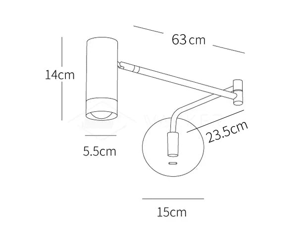 Ridge Arm Plug-in Wall Lamp