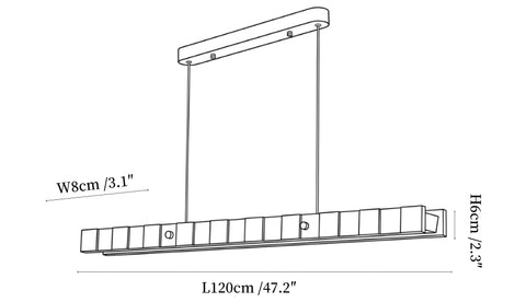 Rillwood Beam Linear Pendant Lamp