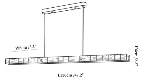Rillwood Beam Linear Pendant Lamp
