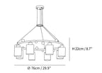 Ring Glass Cup Chandelier