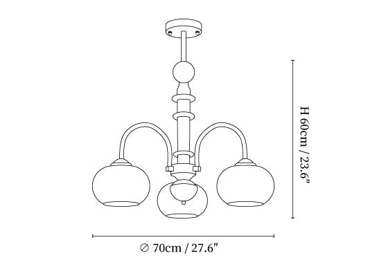 Ripe Persimmon Chandelier