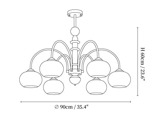 Ripe Persimmon Chandelier