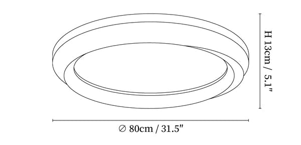 Ripple Wood Ceiling Light
