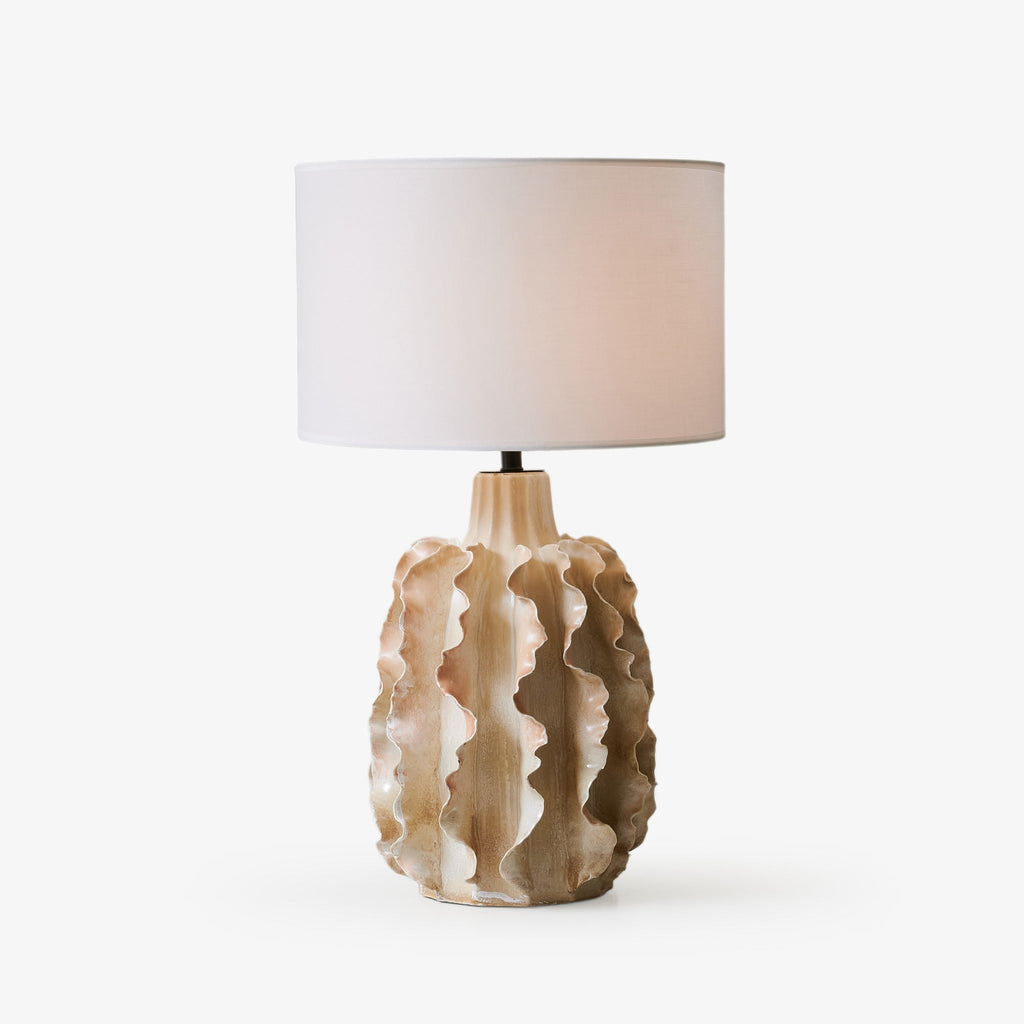 Rippled Clay Table Lamp