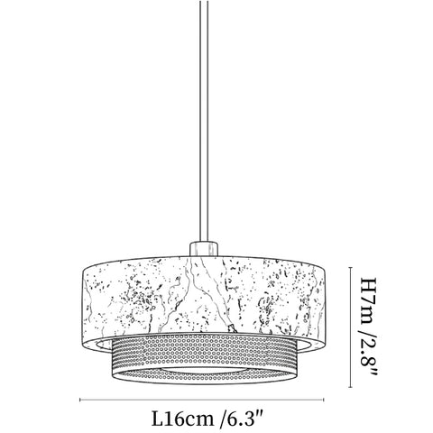 Riva Travertine Pendant Lamp