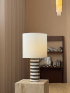 Rivelle Striped Marble Table Lamp