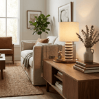 Rivelle Striped Marble Table Lamp