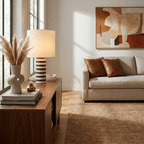 Rivelle Striped Marble Table Lamp