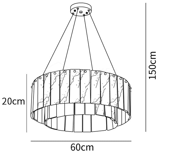 Rock Alabaster Chandelier