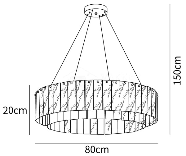 Rock Alabaster Chandelier