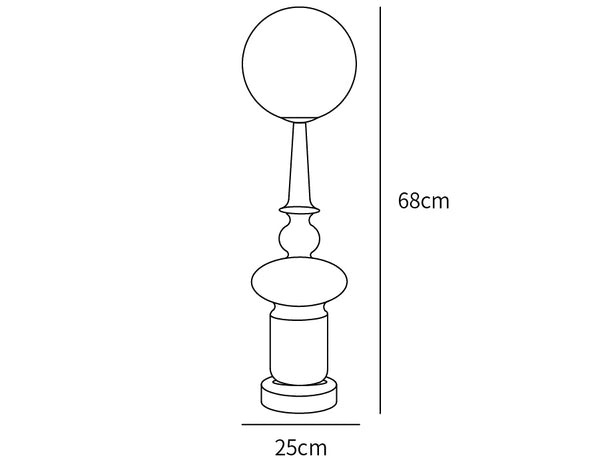 Roman Column Table Lamp