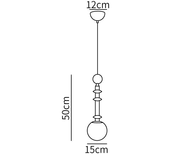 Roman Column Small Pendant Light