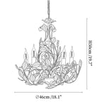 Rosaio Wrought Iron Chandelier