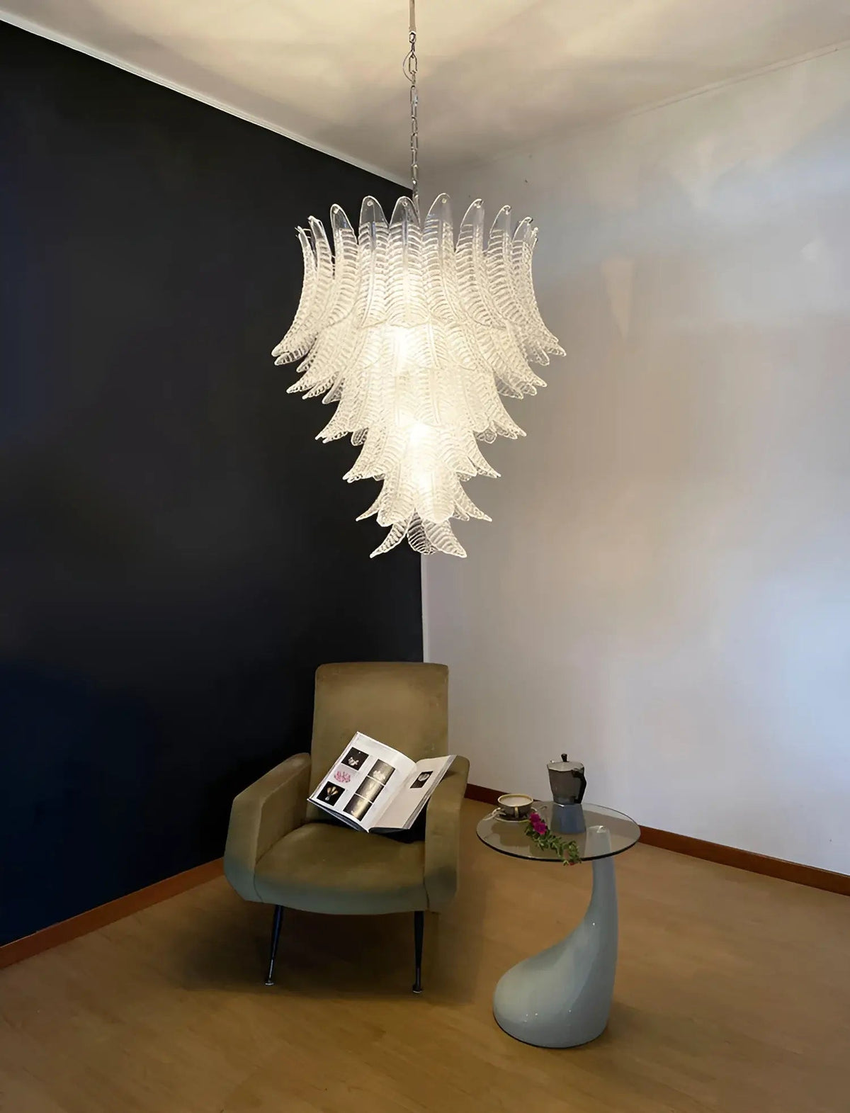 Rosalind Murano Clear Glass Chandelier