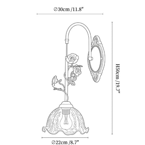 Rosamie Rose Wall Sconce