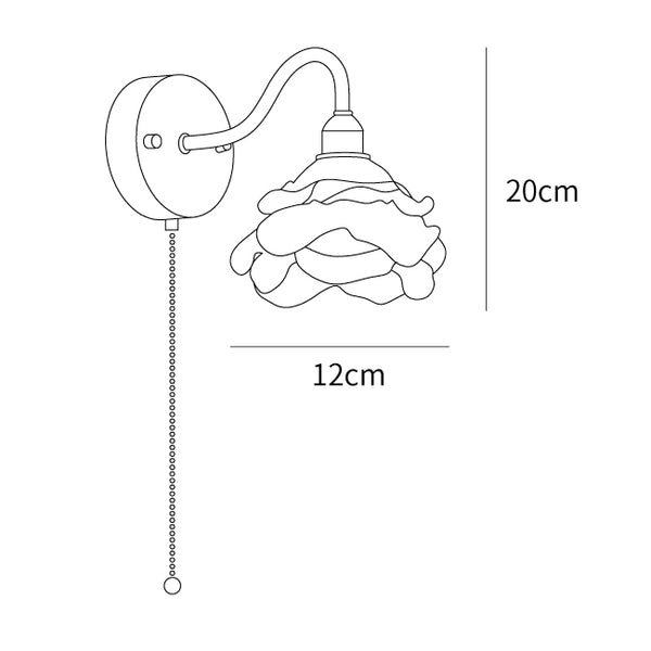 Rose Brass Wall Light