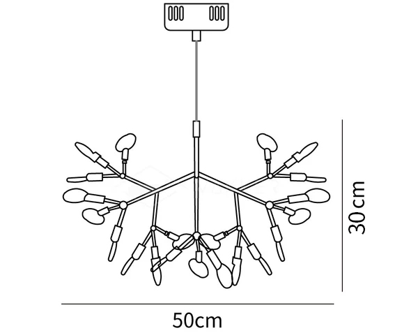 Rose Gold Firefly LED Chandelier