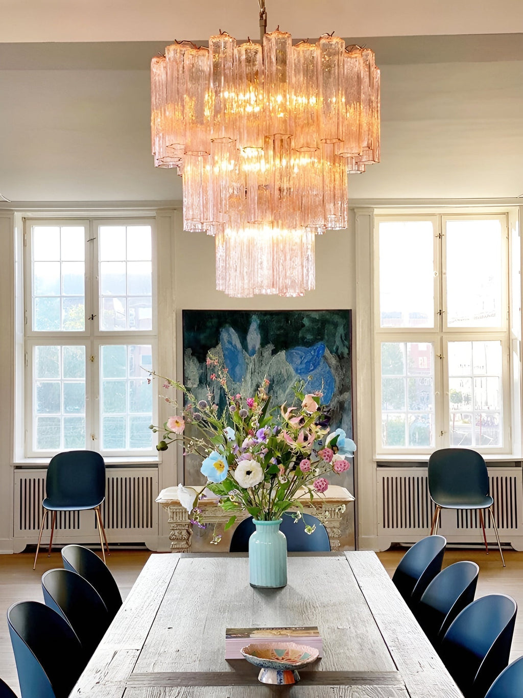 Rose Murano Glass Chandelier